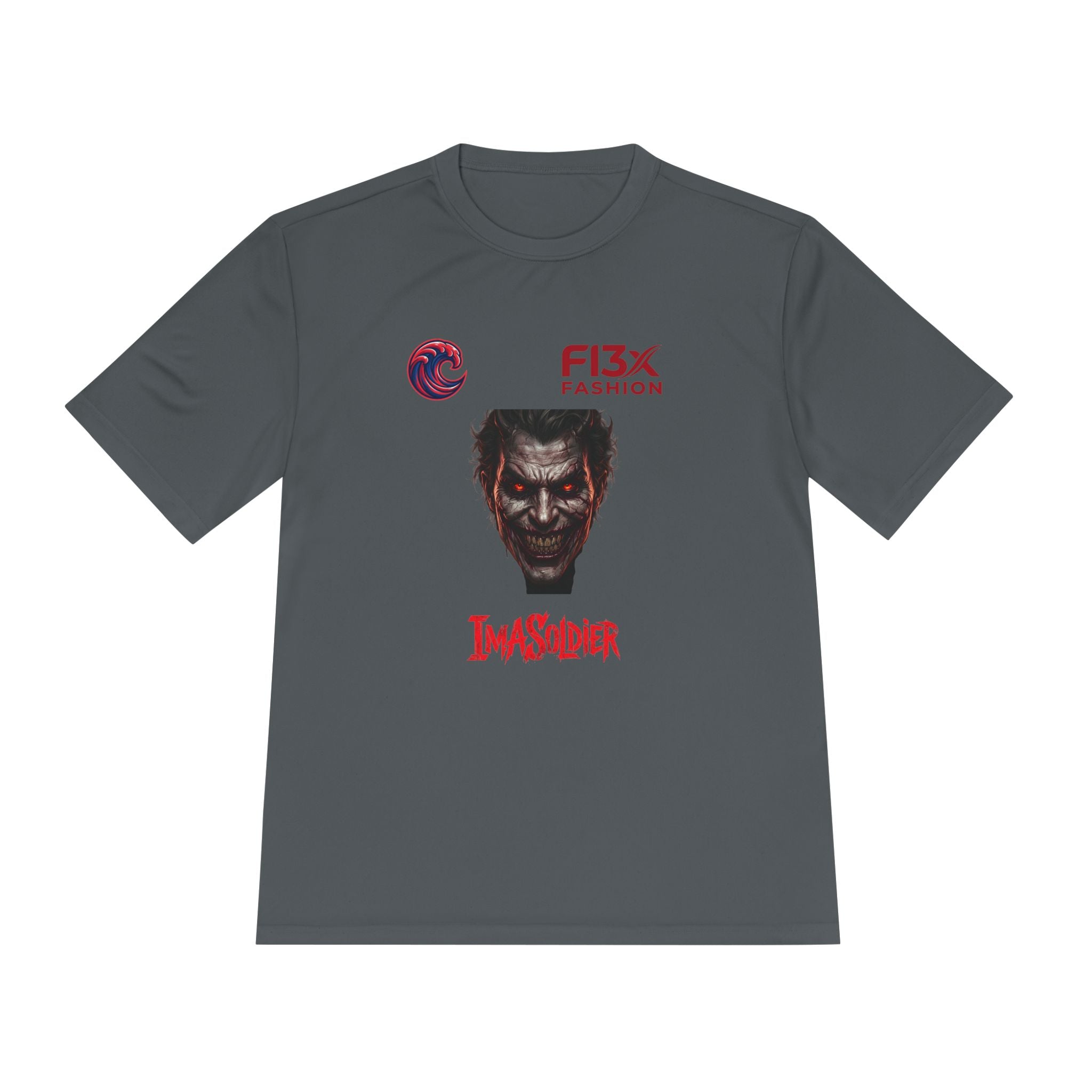 ImaSoldier Graphic Tee — Dark Joker Face Logo Moisture‑Wicking Shirt