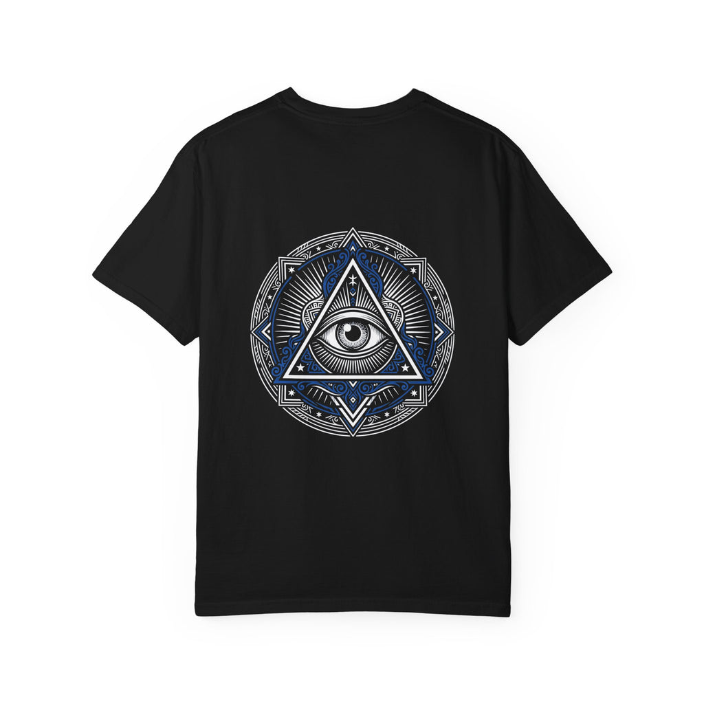 T-Shirt — Blue Geometric Mandala Bandana Graphic
