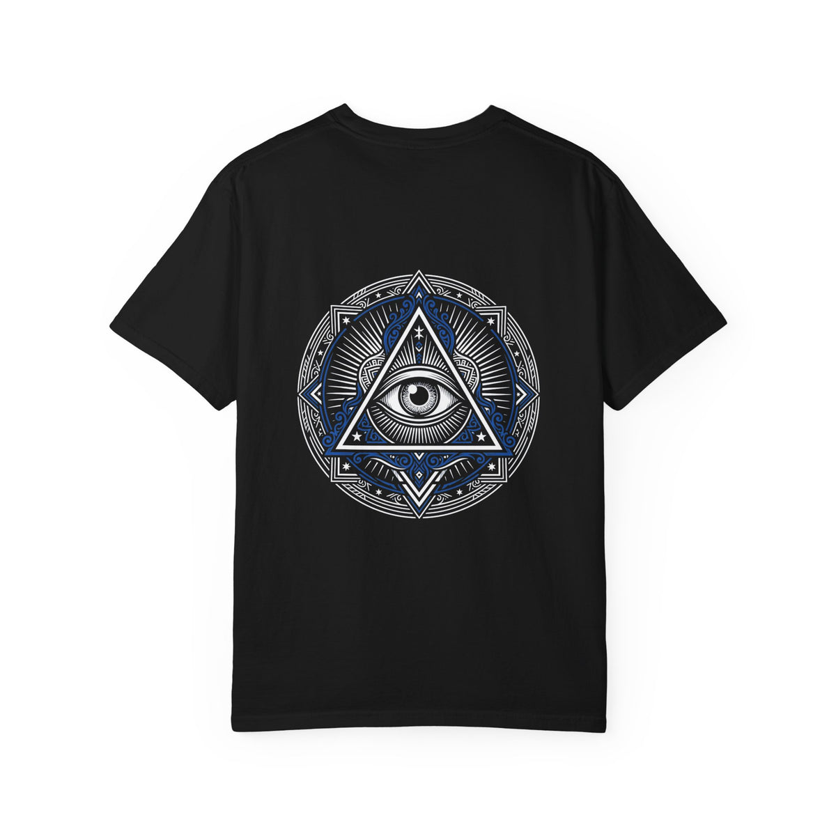 T-Shirt — Blue Geometric Mandala Bandana Graphic