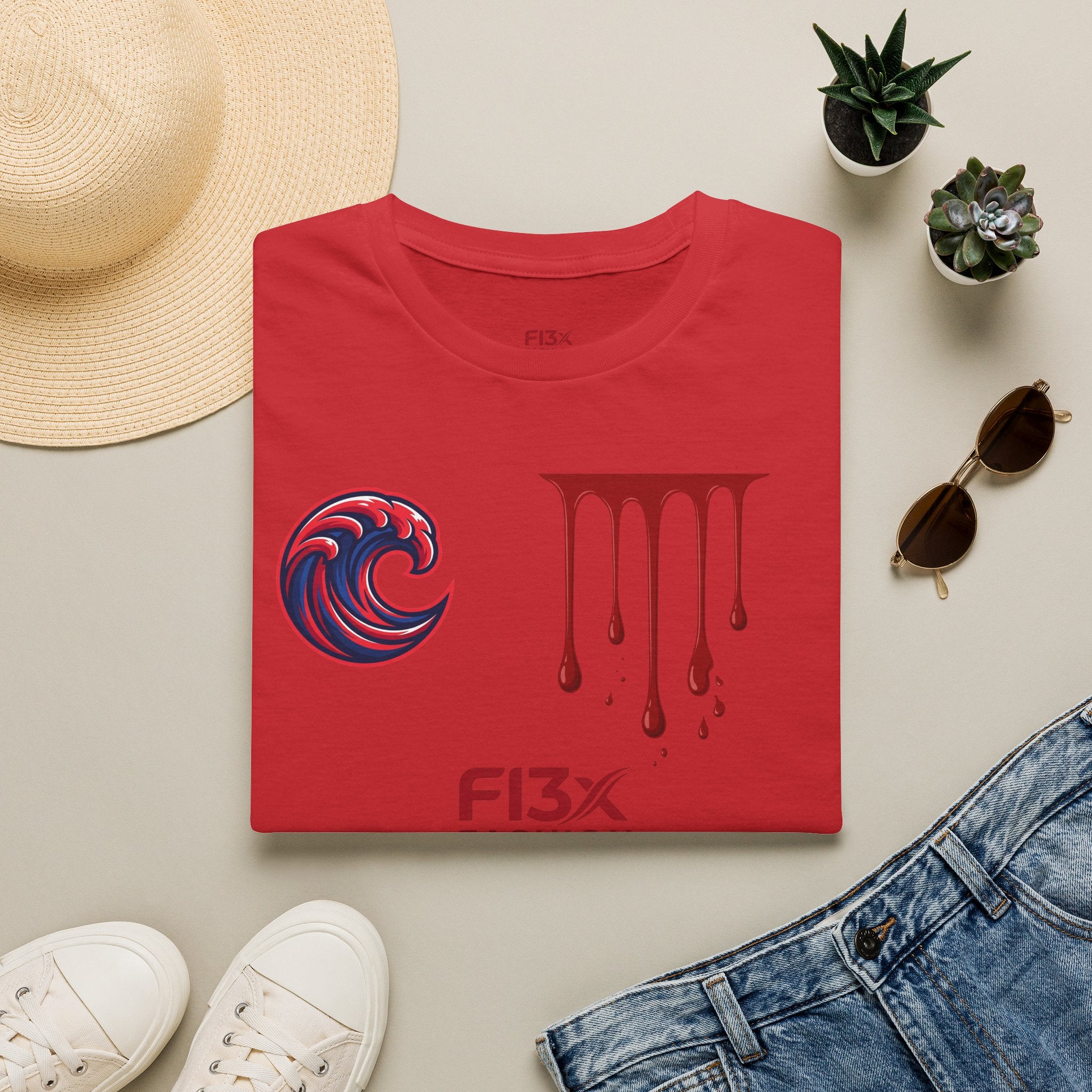 Graphic Tee — F13x Fashion Drip & Wave Design