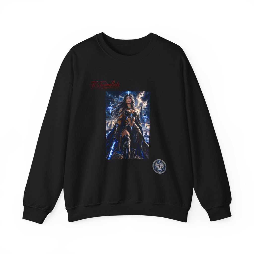 Wonder Warrior Crewneck Sweatshirt — Fantasy Armor Graphic