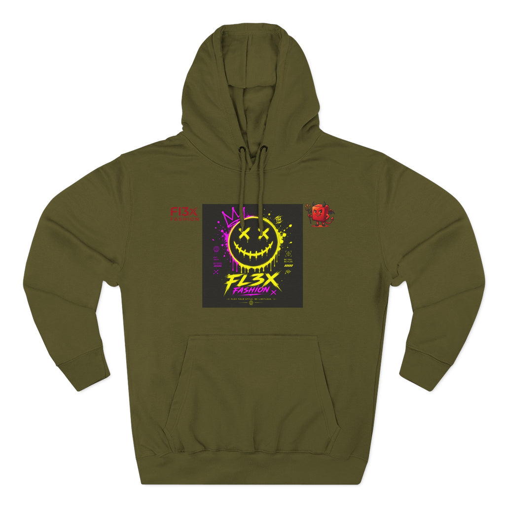 Smiley Neon Graphic Hoodie — FL3X Fashion Streetwear