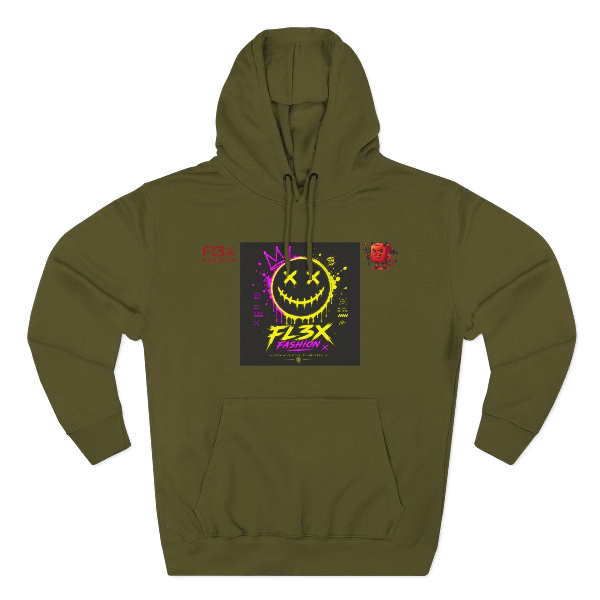 Smiley Neon Graphic Hoodie — FL3X Fashion Streetwear