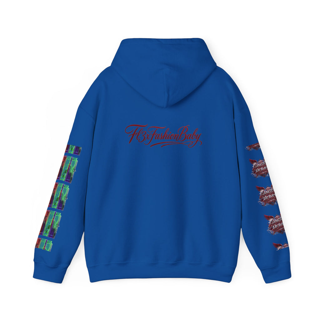 Midnight Run Hoodie — Graphic Streetwear Pullover with Sleeve Prints
