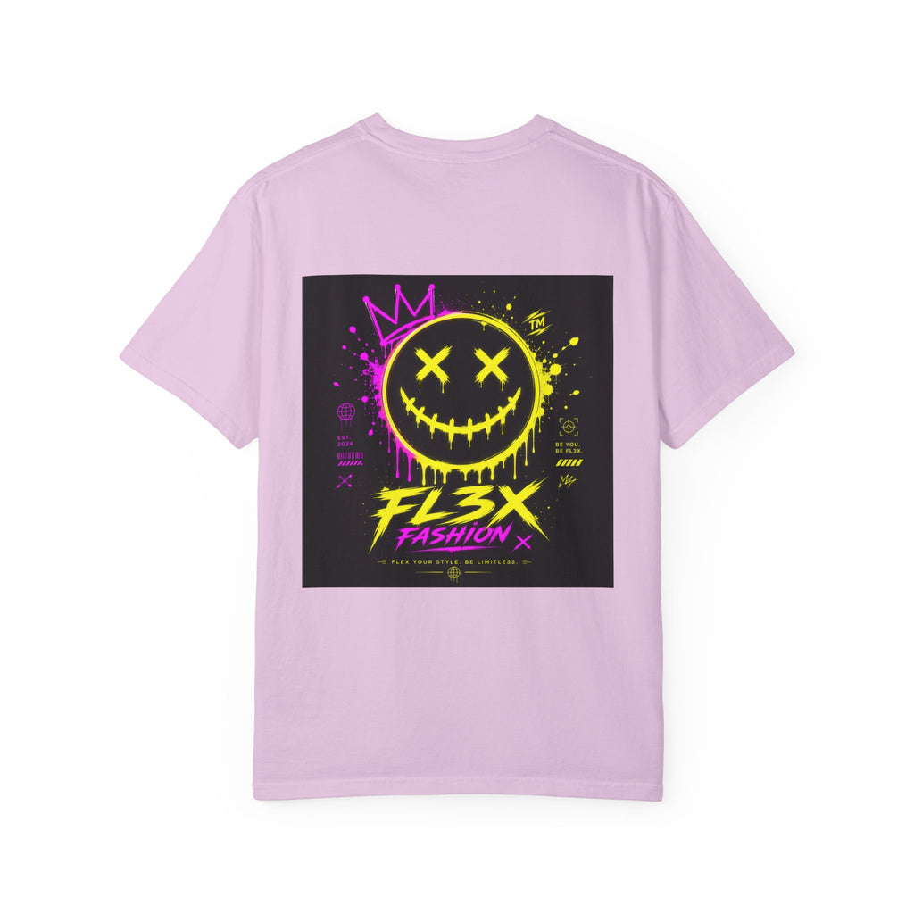 Graphic Tee — Neon Graffiti Smiley "FL3X Fashion"