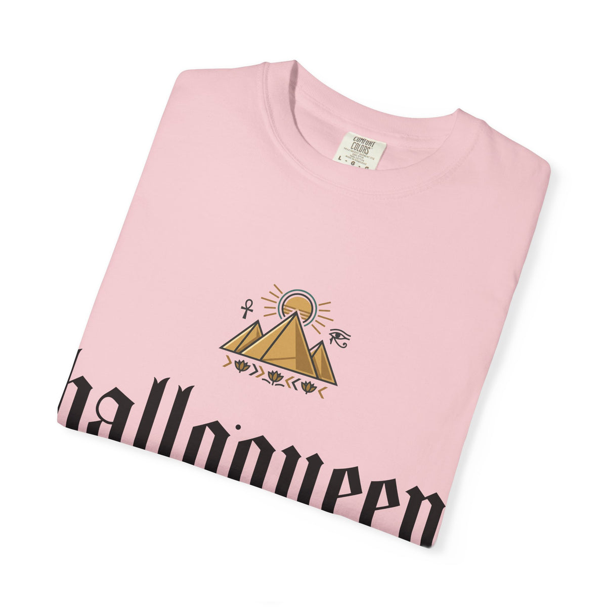 Halloqueen Graphic T-Shirt — Gothic Pyramid & All-Seeing Eye Streetwear