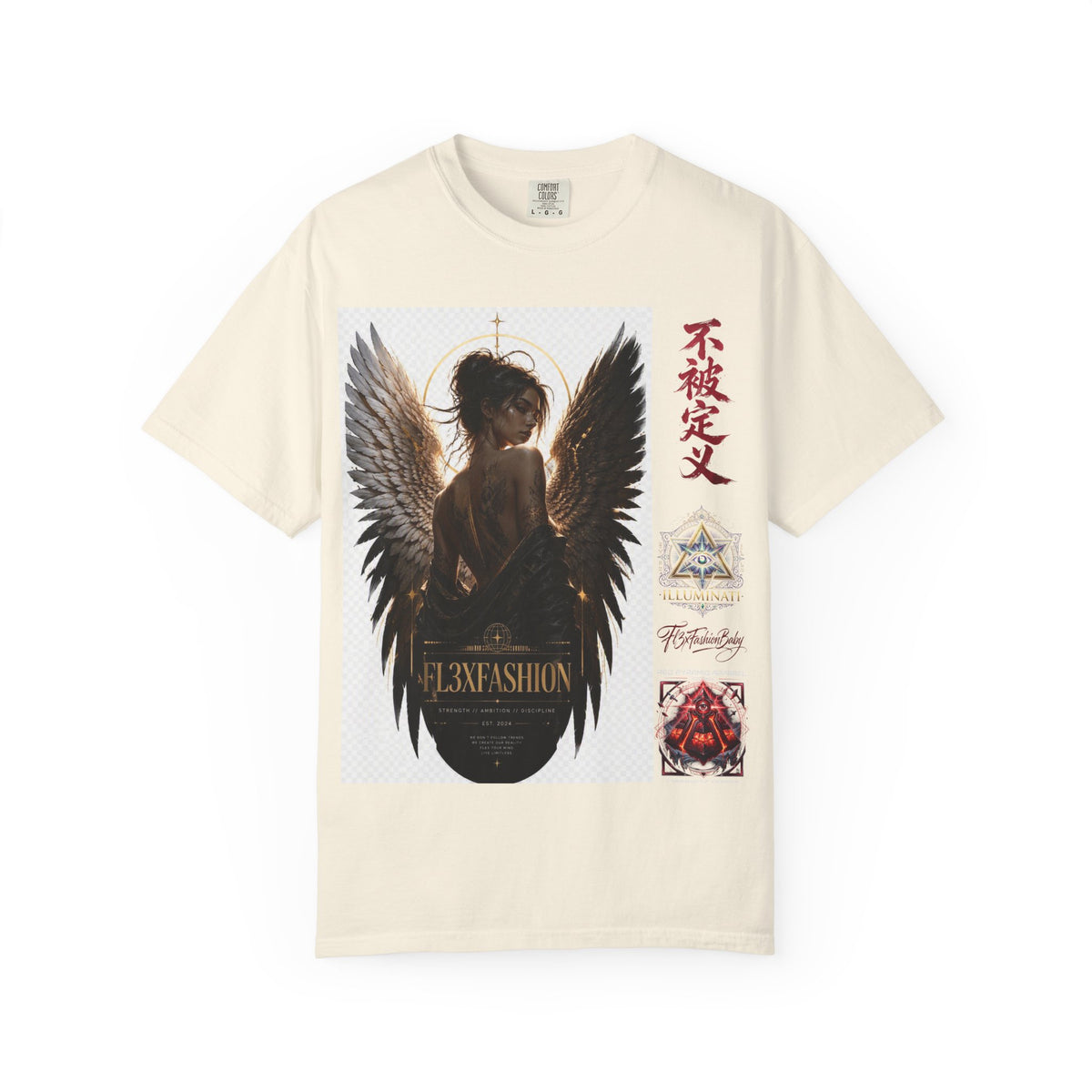 Angel Wings Graphic Tee — "FL3XFASHION" Gothic Streetwear T-Shirt