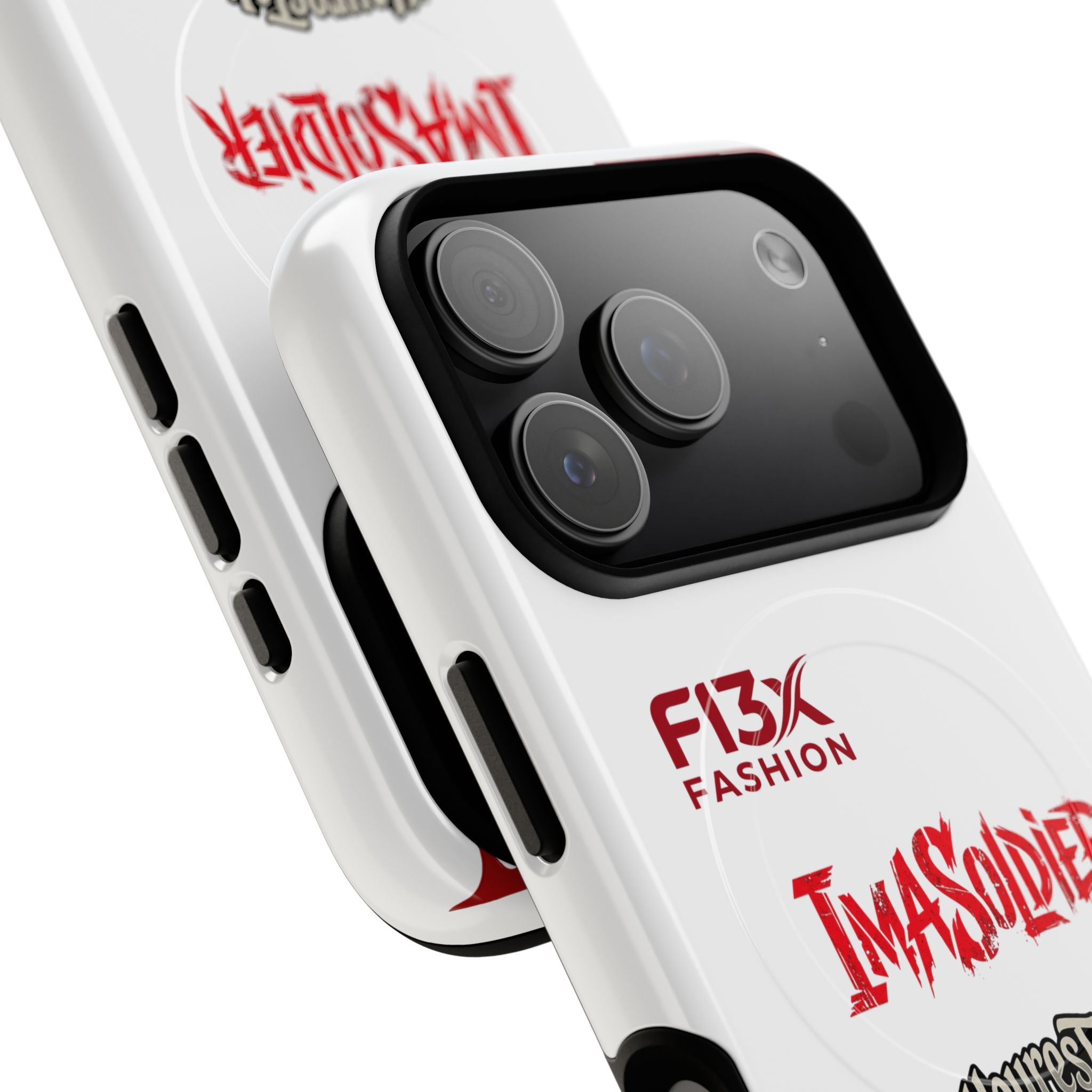 Tough Magnetic Phone Case — 'ImASoldier' Blood Drip Gaming Design