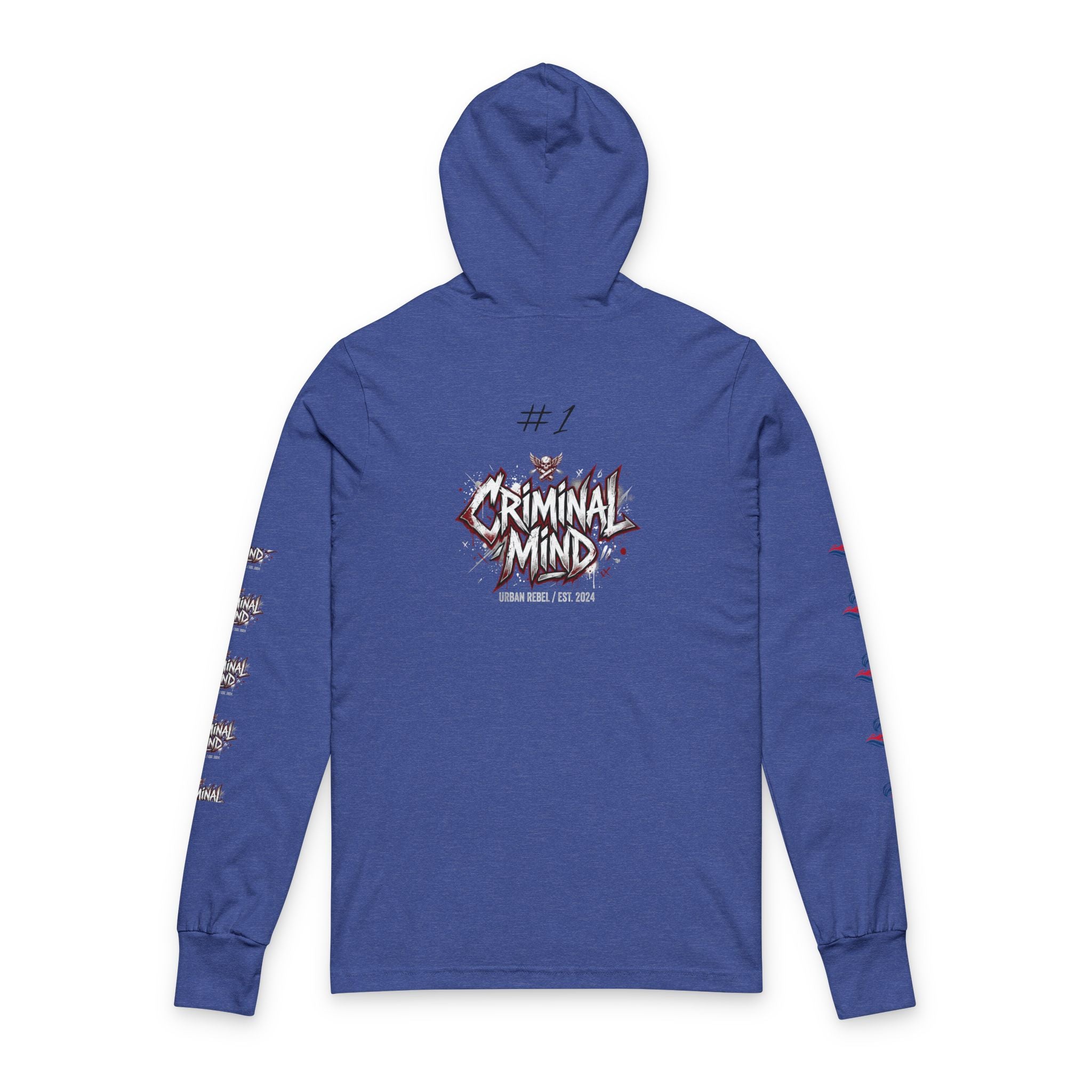 Criminal Mind Graphic Hooded Long-Sleeve Tee