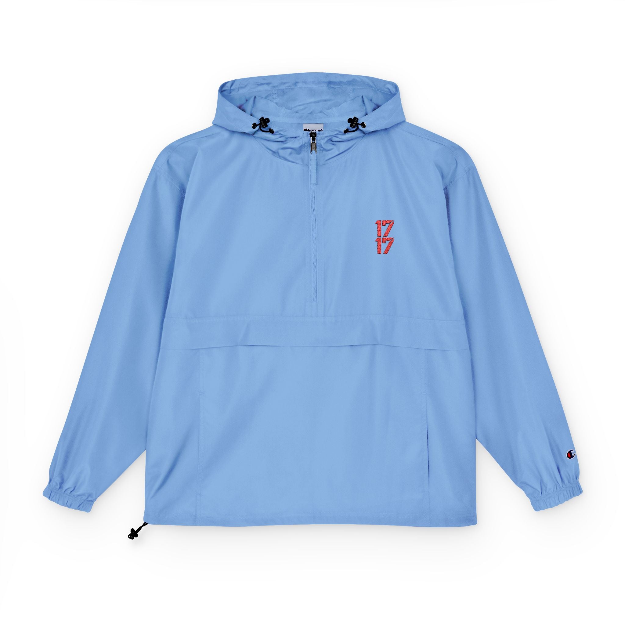 Packable Anorak Jacket — Lightweight Hooded Windbreaker (Orange)