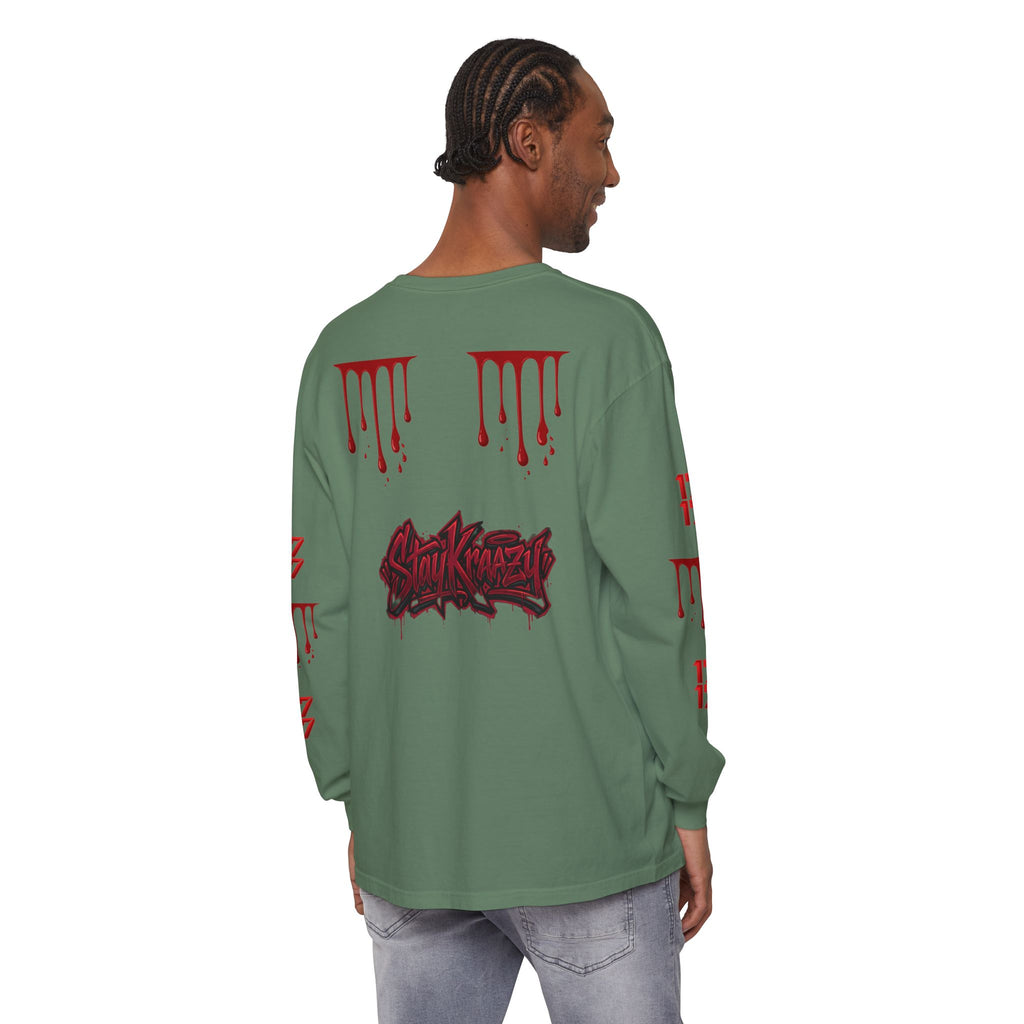 Blood Drip Graphic Long Sleeve Tee