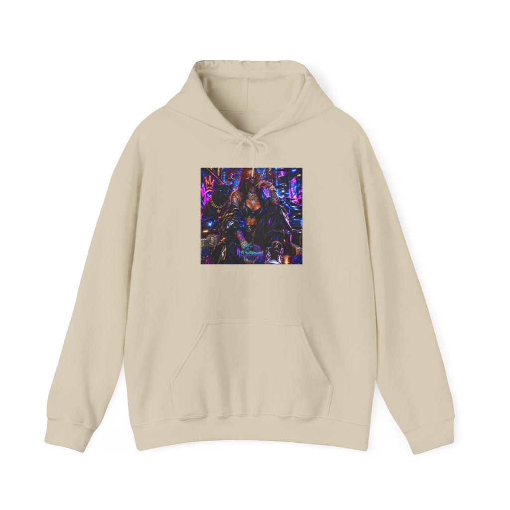 Cyberpunk Night Hoodie – Neon City Graphic Pullover
