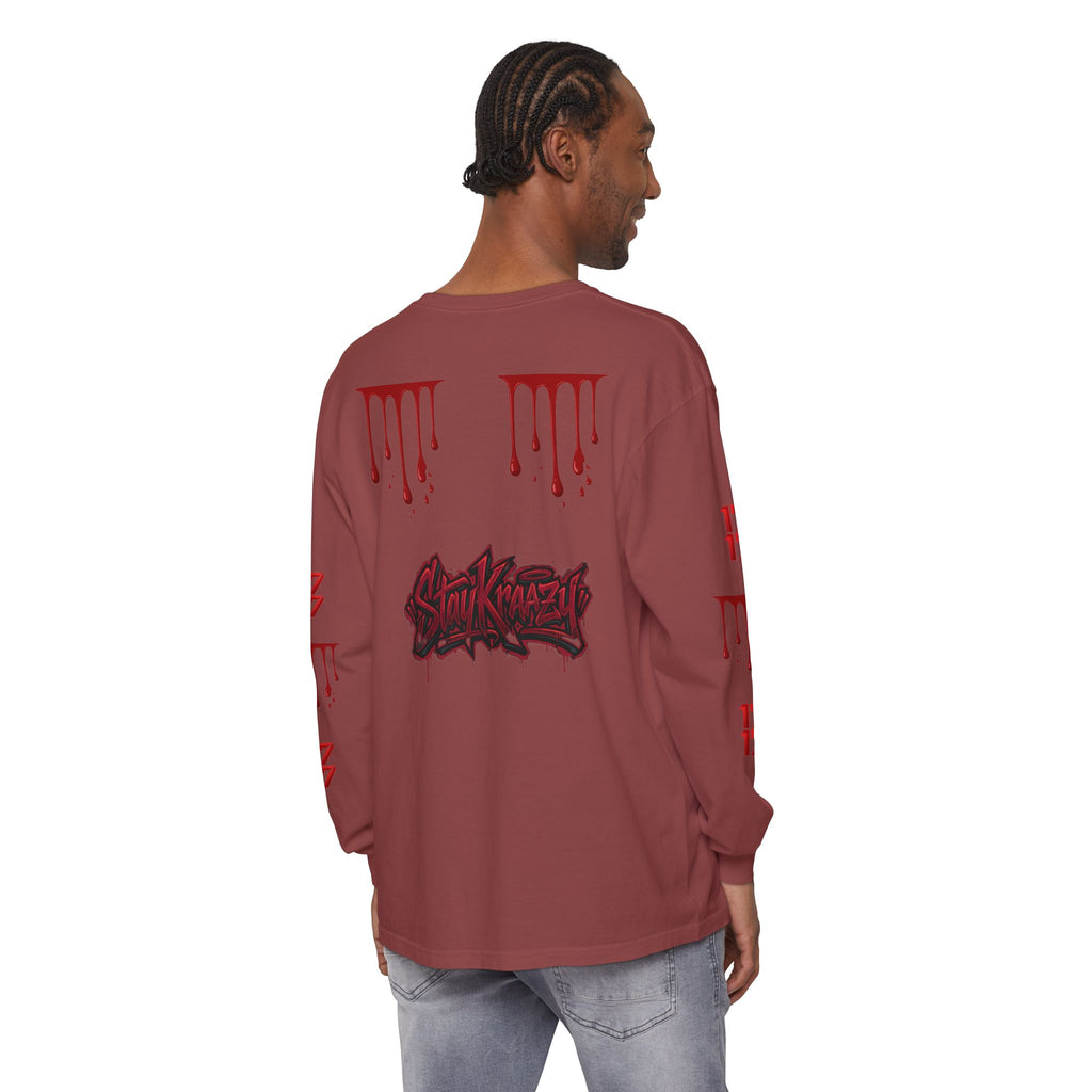 Blood Drip Graphic Long Sleeve Tee