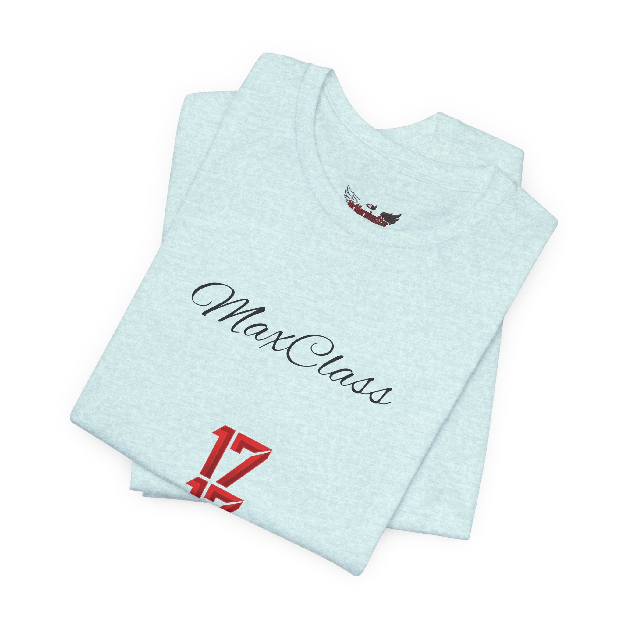 MaxClass '17' Graphic Tee — Minimal Script Logo T-Shirt