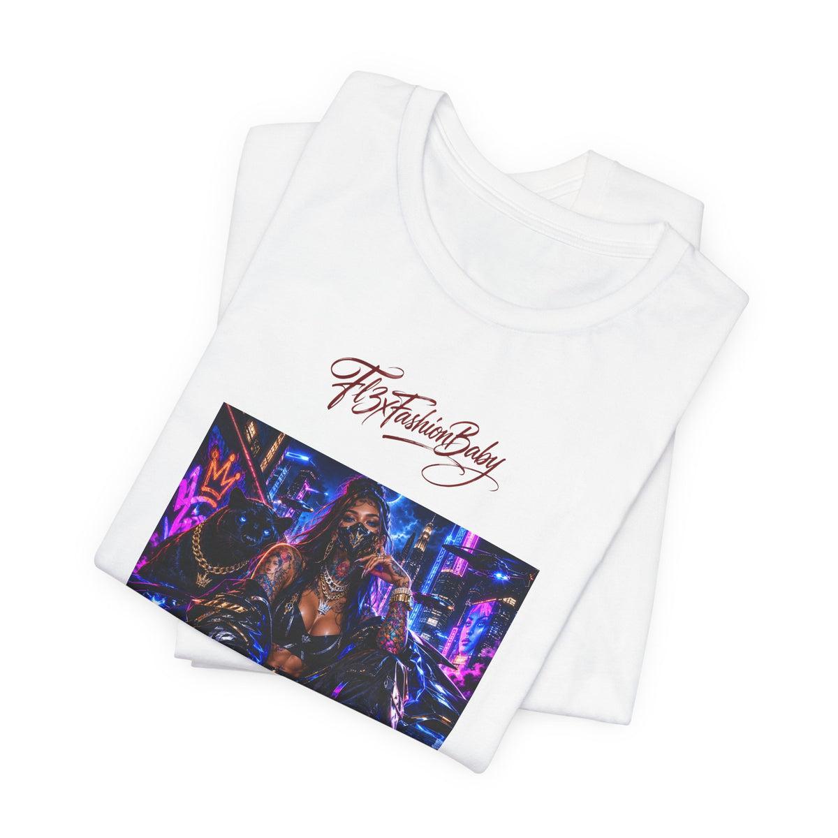 T-Shirt — Futuristic Cyber City Graphic Tee ("It's Fashion Baby")