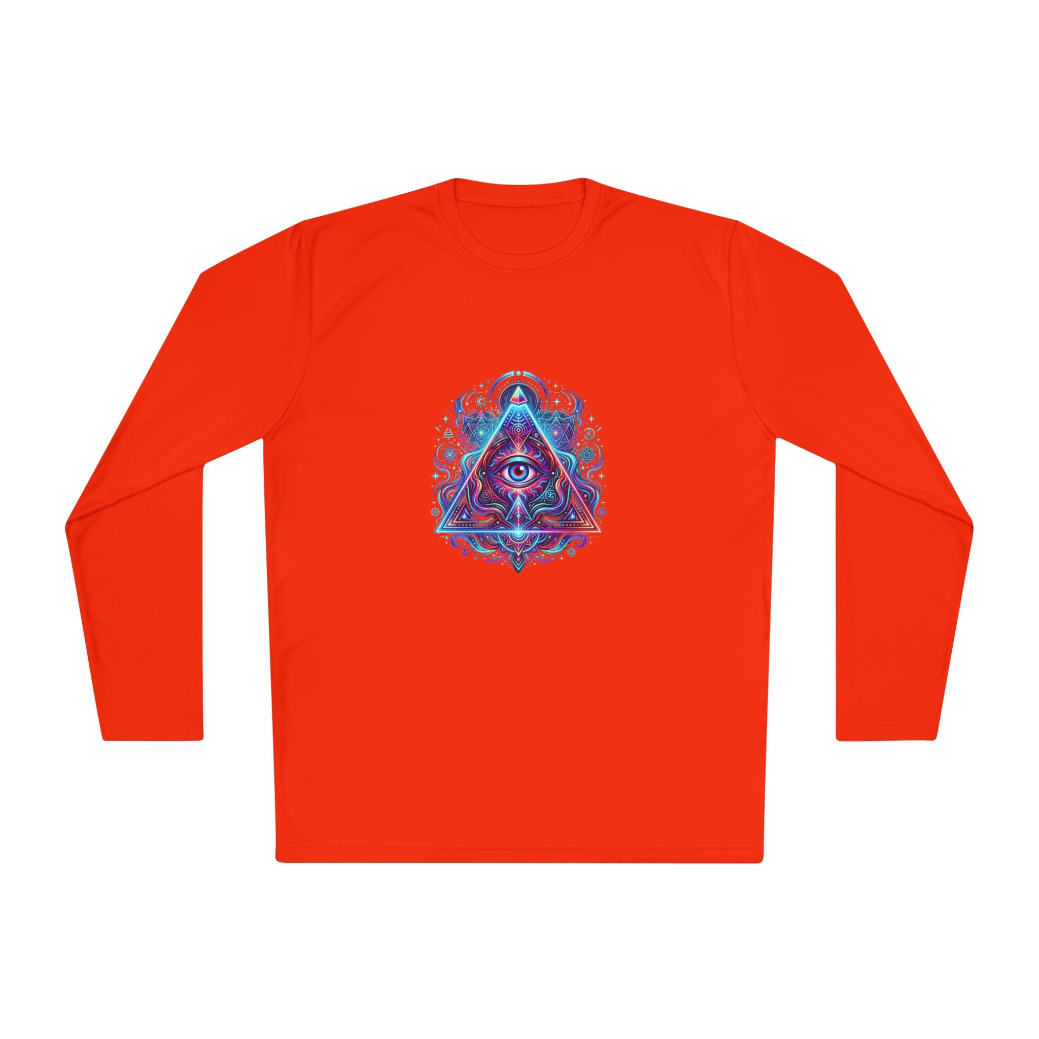 All-Seeing Eye Triangle Long Sleeve Tee — Psychedelic Mystic Graphic Shirt