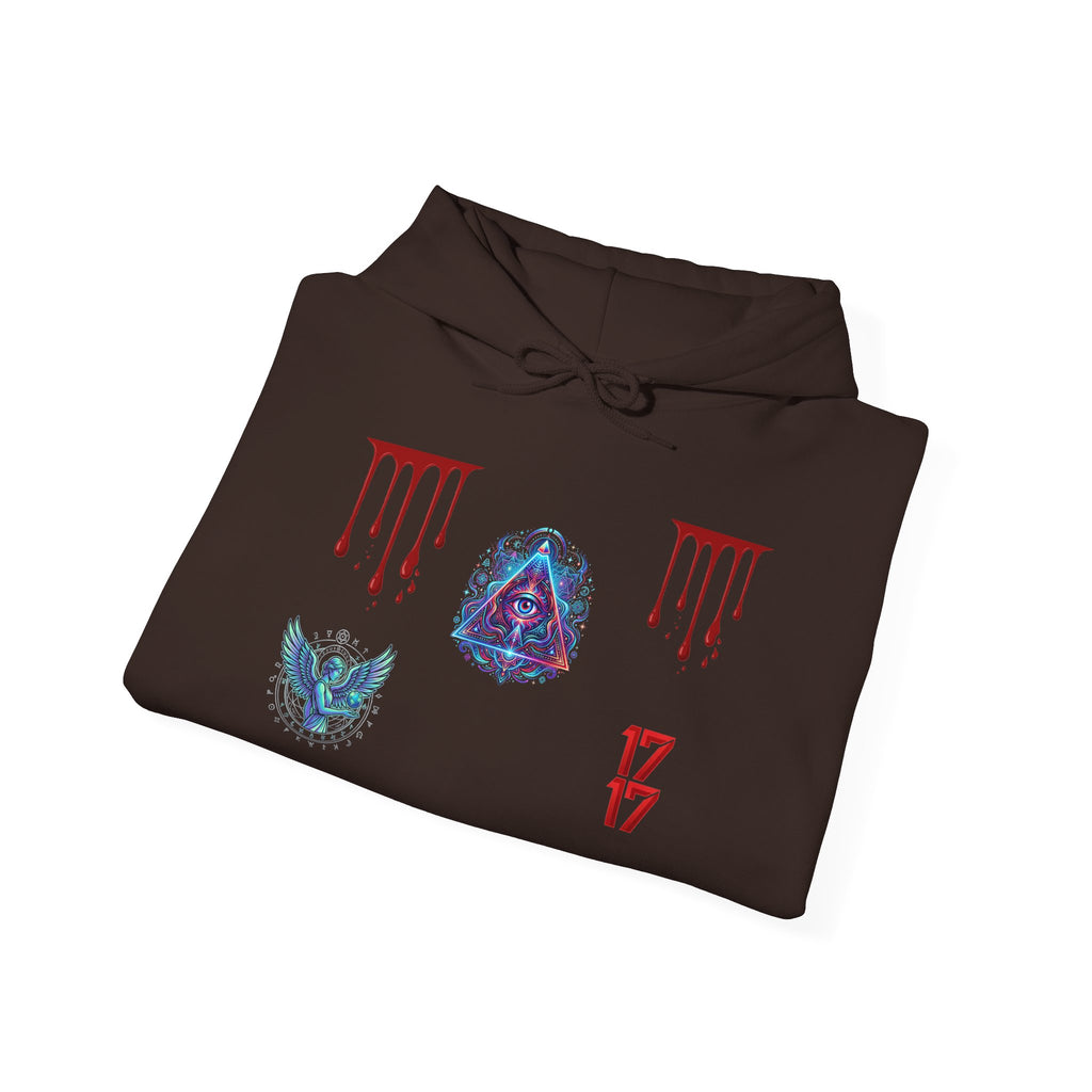 Hoodie — Gothic 1717 Dripping Symbols Pullover