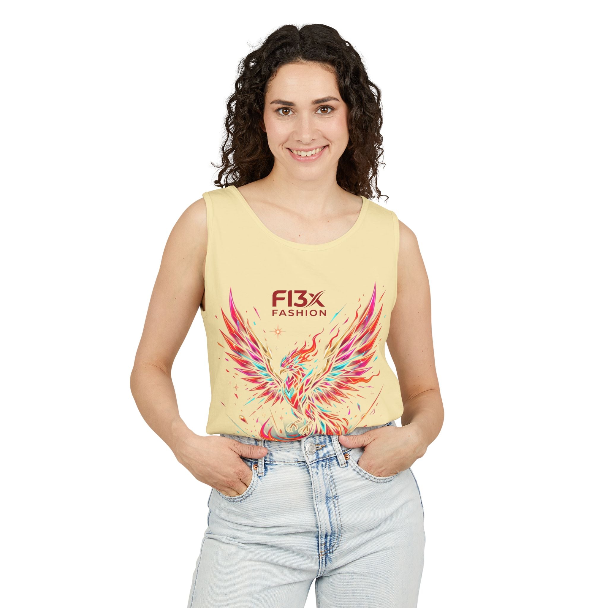 Phoenix Graphic Tank Top — Colorful Rising Firebird Design