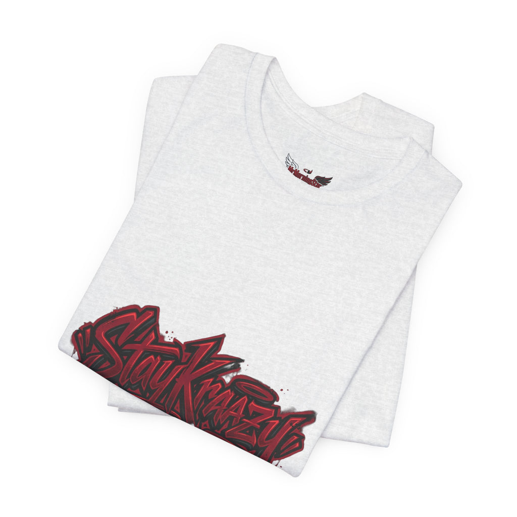 Stay Krazi Graffiti Tee — Red 17 Streetwear T‑Shirt