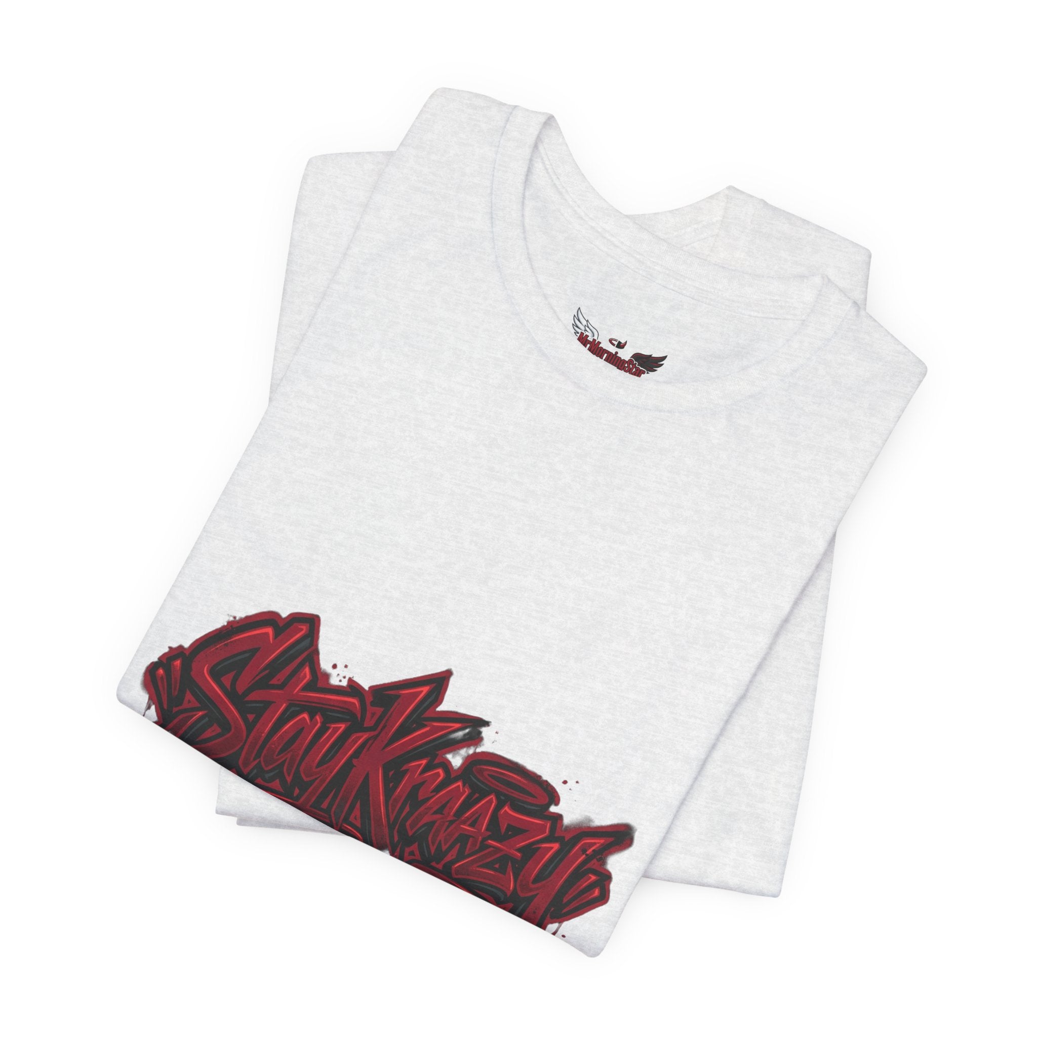 Stay Krazi Graffiti Tee — Red 17 Streetwear T‑Shirt