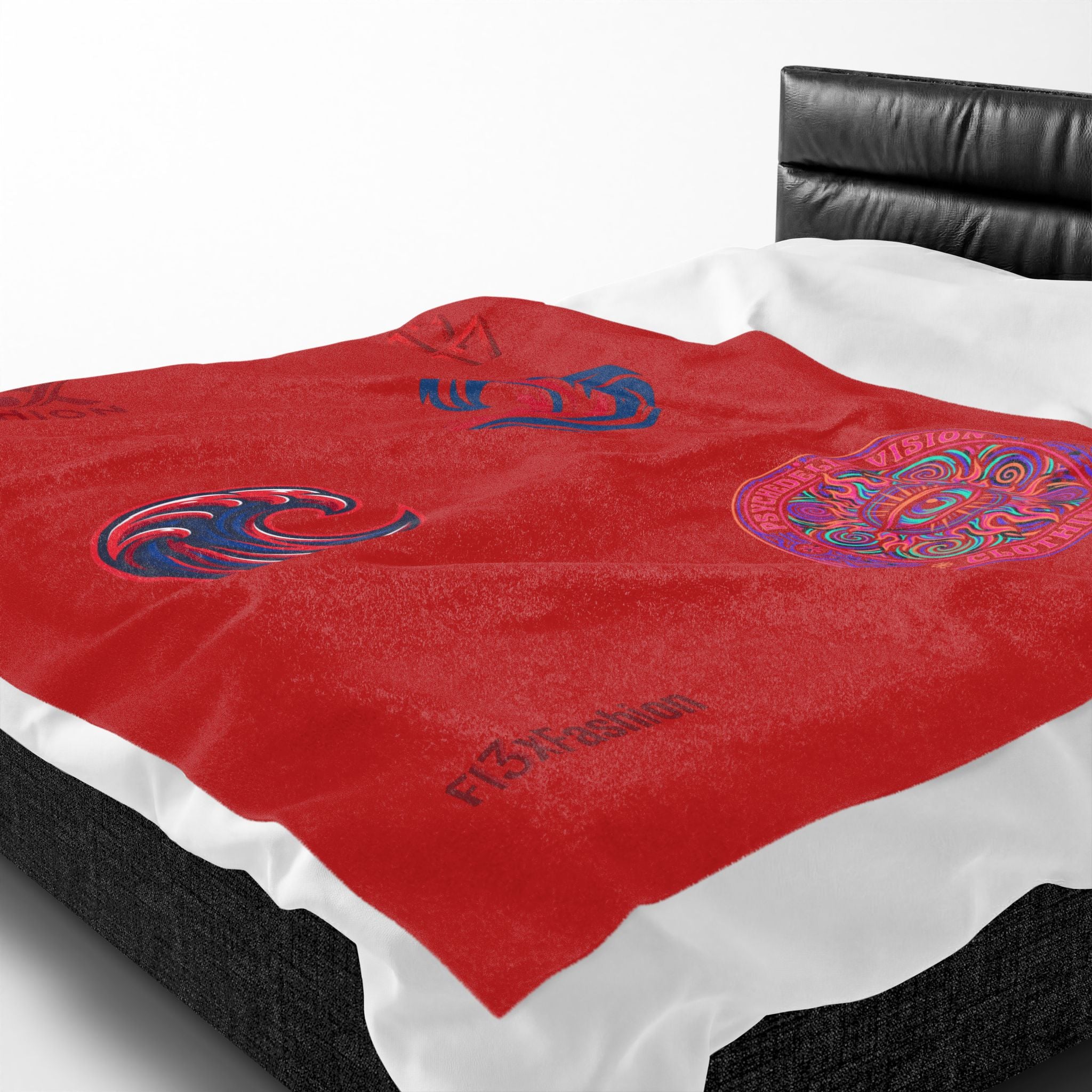 Plush Blanket - Psychedelic Wave Velveteen Throw