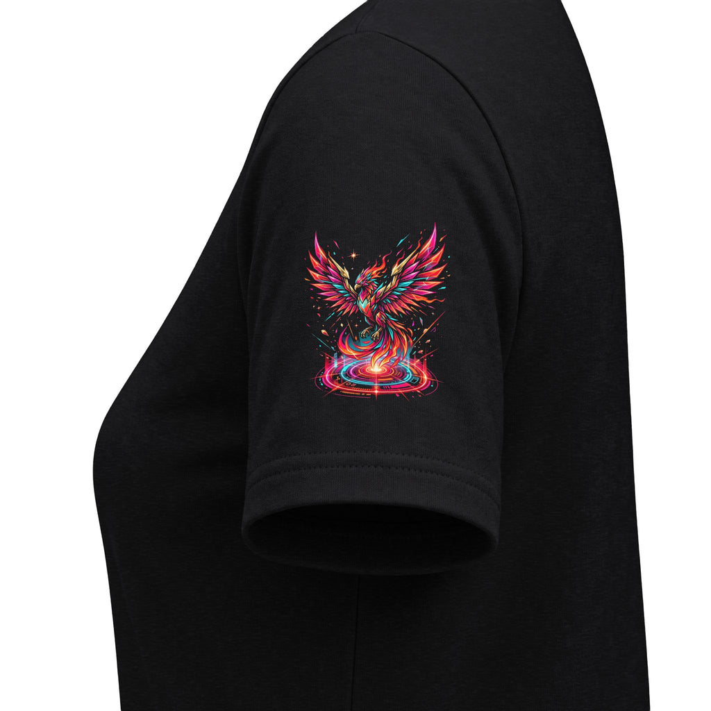 Women's V-Neck Tee — 'F13x Fashion' Floral Logo & Devil Graphic