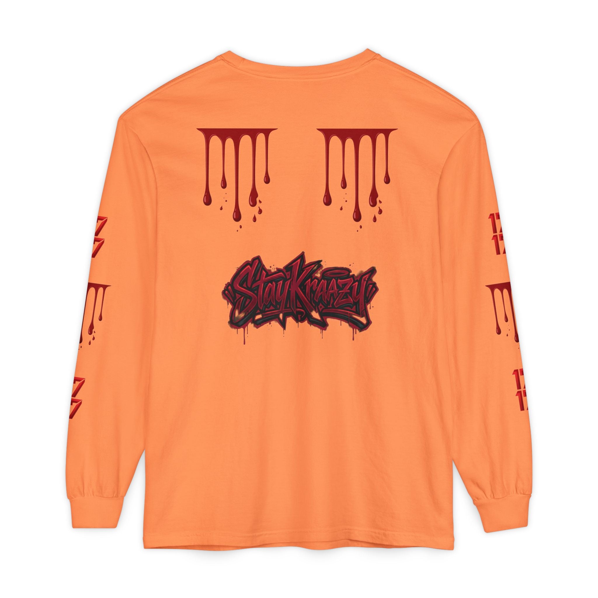 Blood Drip Graphic Long Sleeve Tee