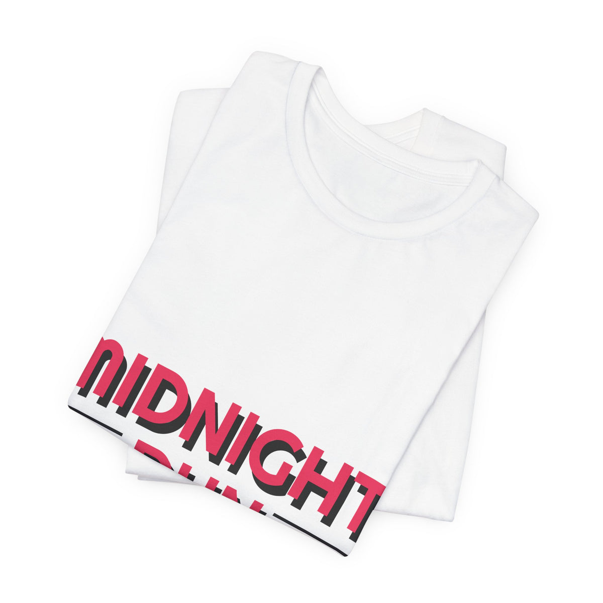 Midnight Run Graphic Tee — Retro Neon Typography T-Shirt