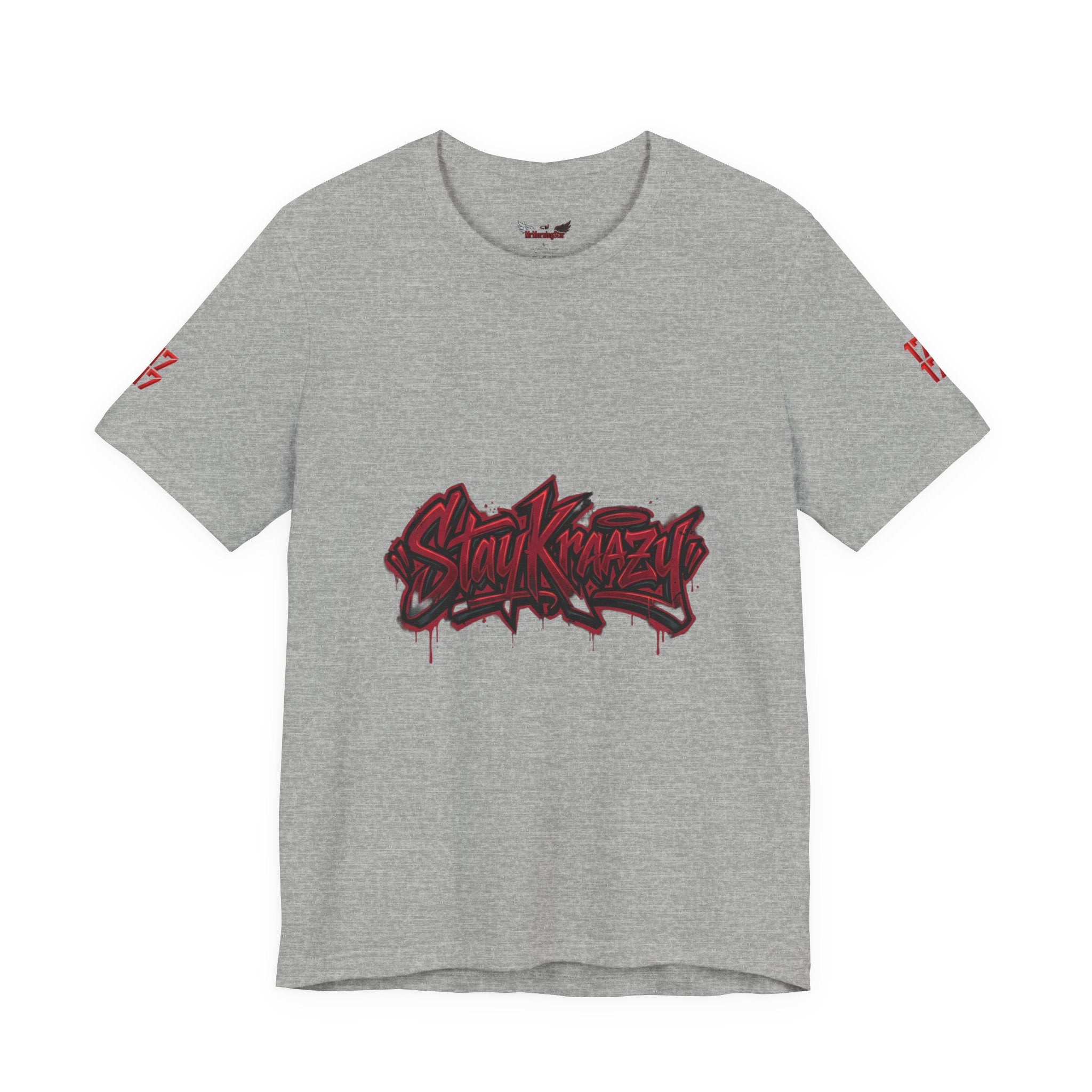 Stay Krazi Graffiti Tee — Red 17 Streetwear T‑Shirt