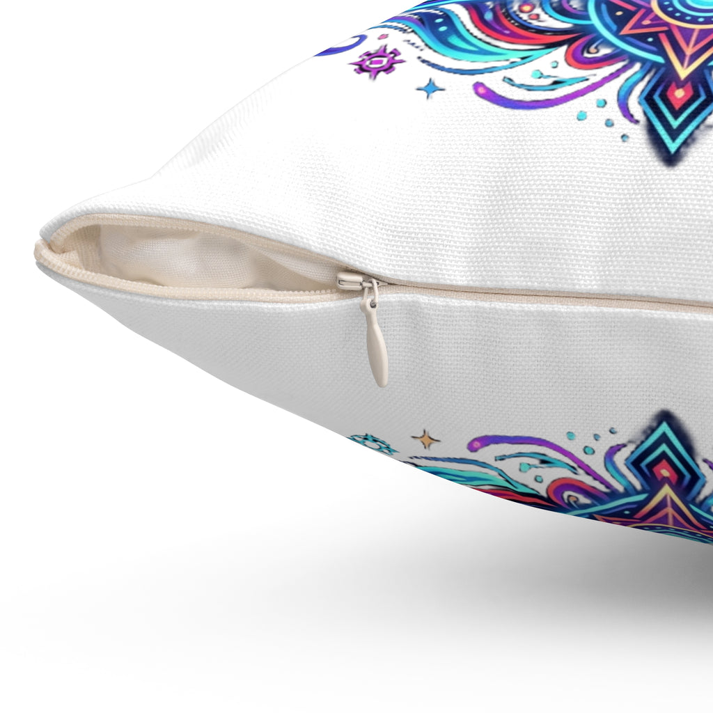 Mystic Third Eye Triangle Pillow - Psychedelic Spiritual Decorative Throw