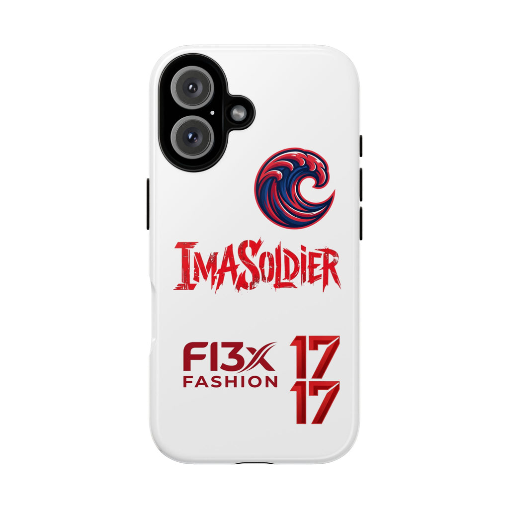 Phone Case — 'ImaSoldier' Red Wave Protective Hard Case