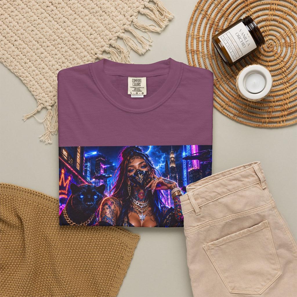 Cyberpunk Streetwear T-Shirt — "Fl3x Fashion Omertà" Graphic