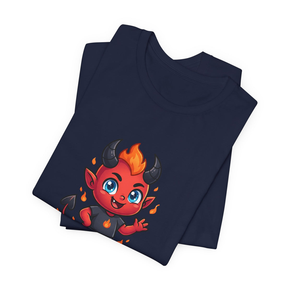 Devil Baby Graphic Tee — Cute Red Demon Cartoon Shirt