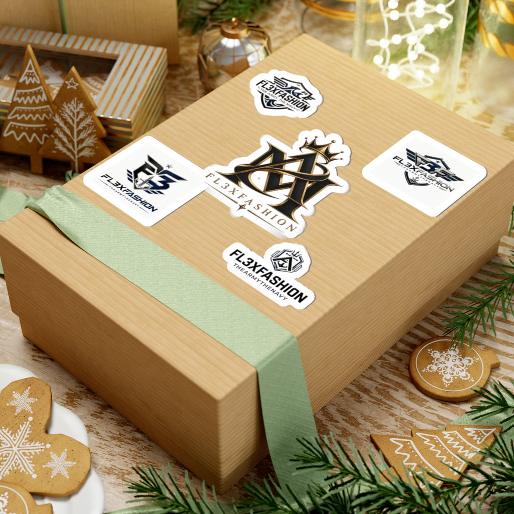 FL3XFASHION Logo Kiss-Cut Sticker Pack — Branded Laptop Decals