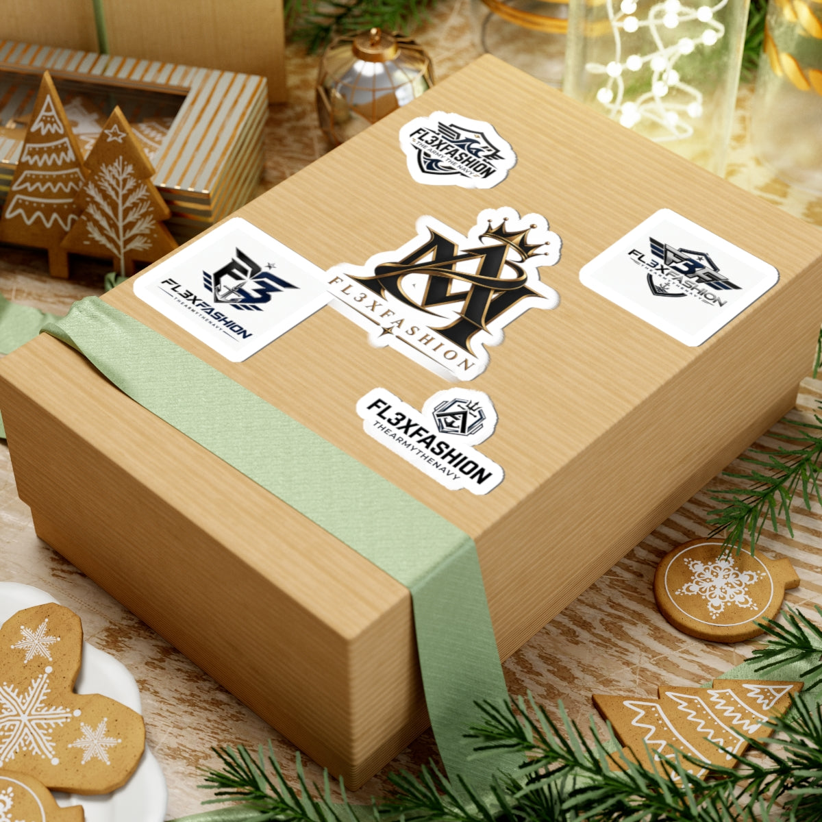 FL3XFASHION Logo Kiss-Cut Sticker Pack — Branded Laptop Decals