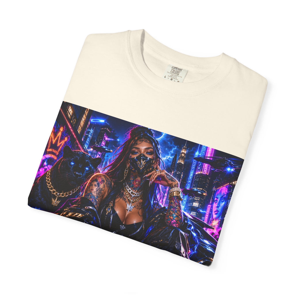 Cyberpunk Streetwear T-Shirt — "Fl3x Fashion Omertà" Graphic