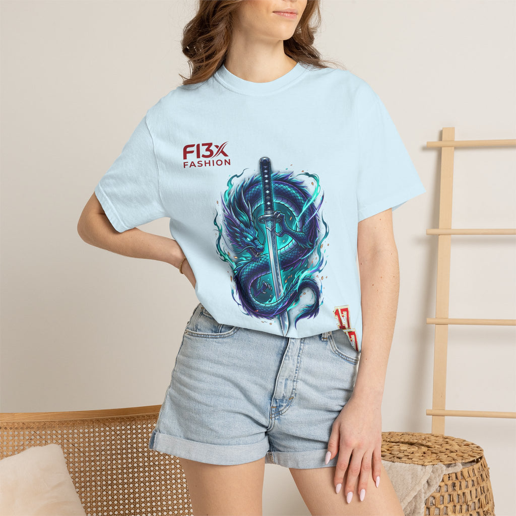 Dragon Katana T-Shirt — Neon Samurai Sword Graphic Tee (17/17)