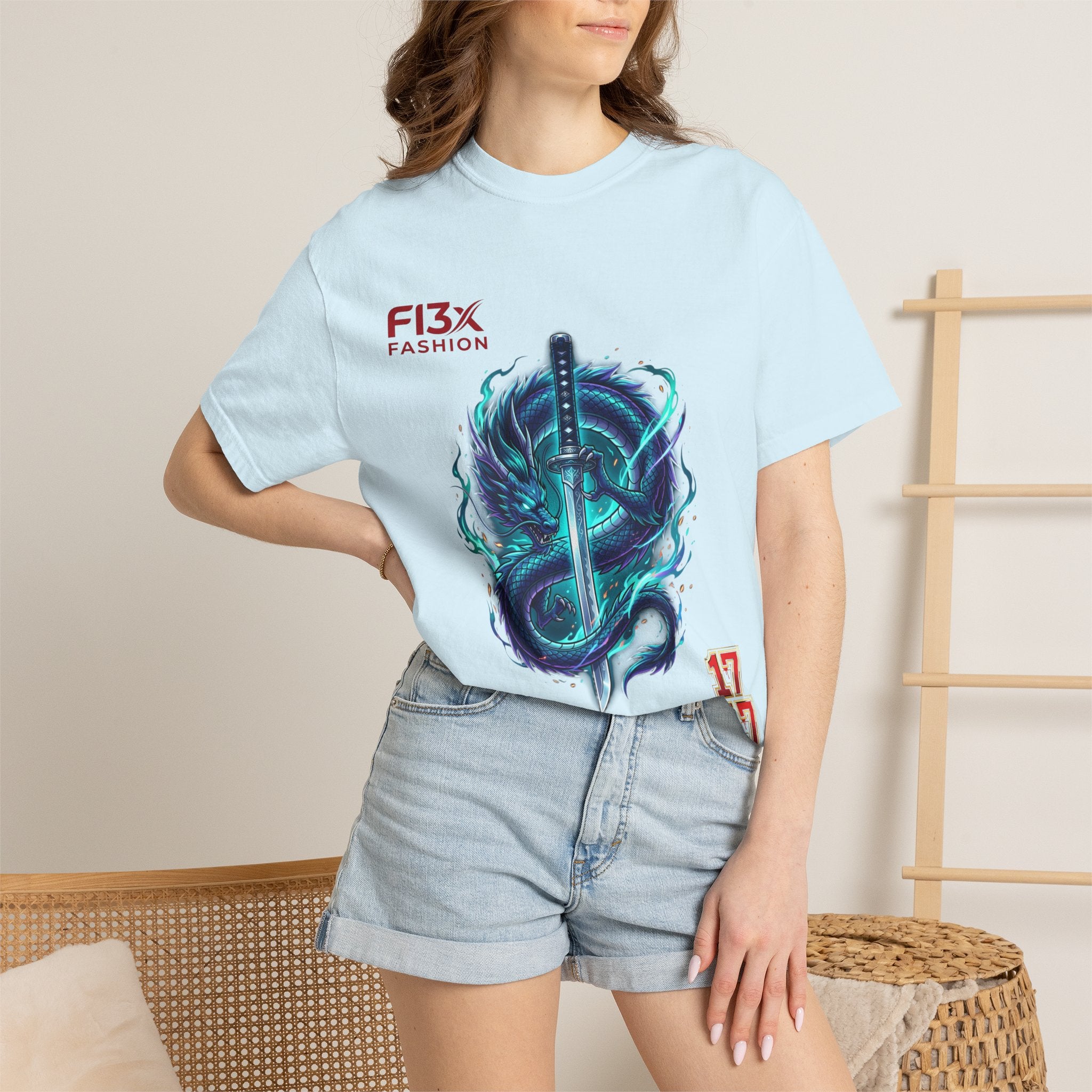 Dragon Katana T-Shirt — Neon Samurai Sword Graphic Tee (17/17)