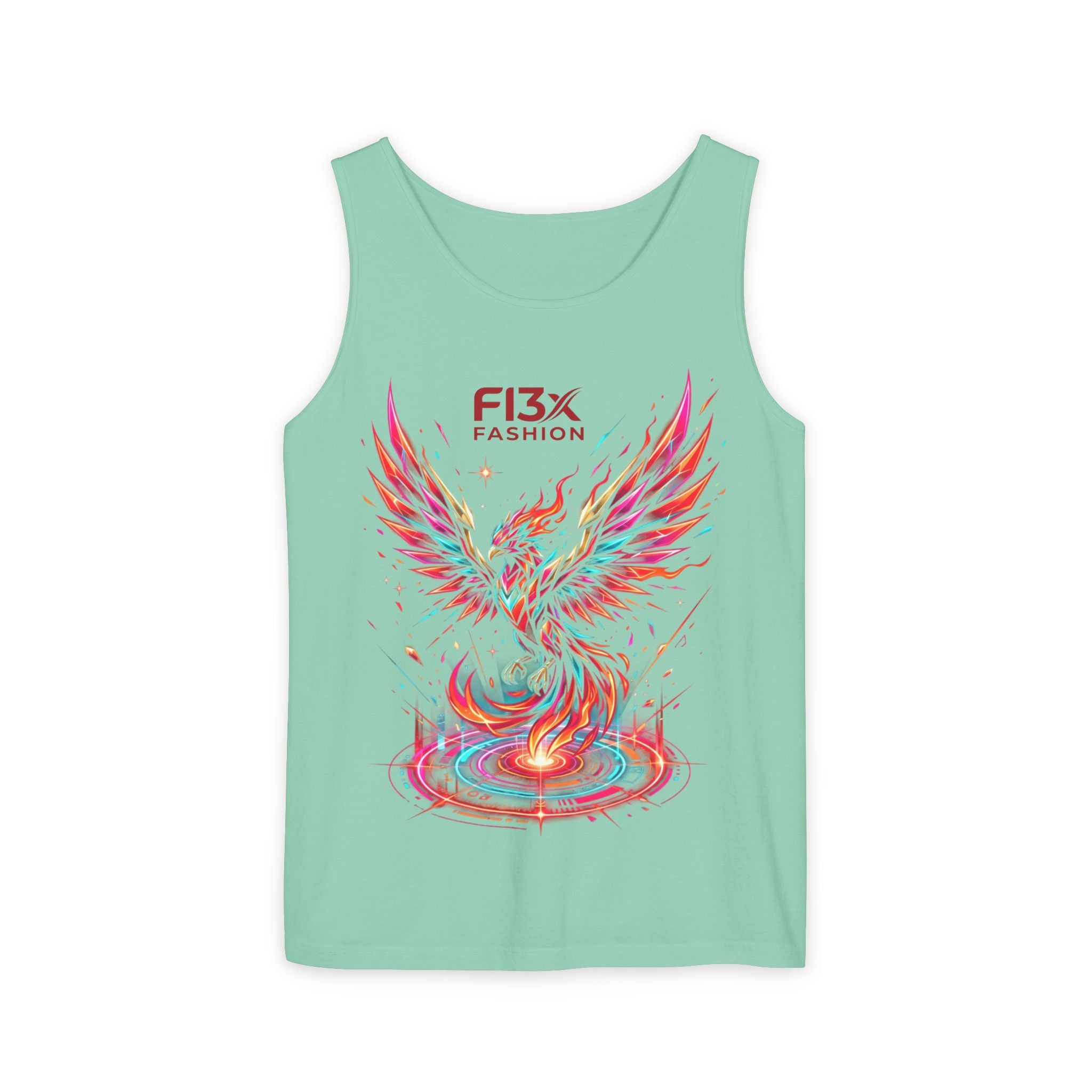 Phoenix Graphic Tank Top — Colorful Rising Firebird Design