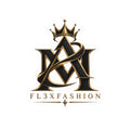 Fl3xFashion Gold Crown Logo Kiss-Cut Sticker — Luxe Monogram Laptop Decal