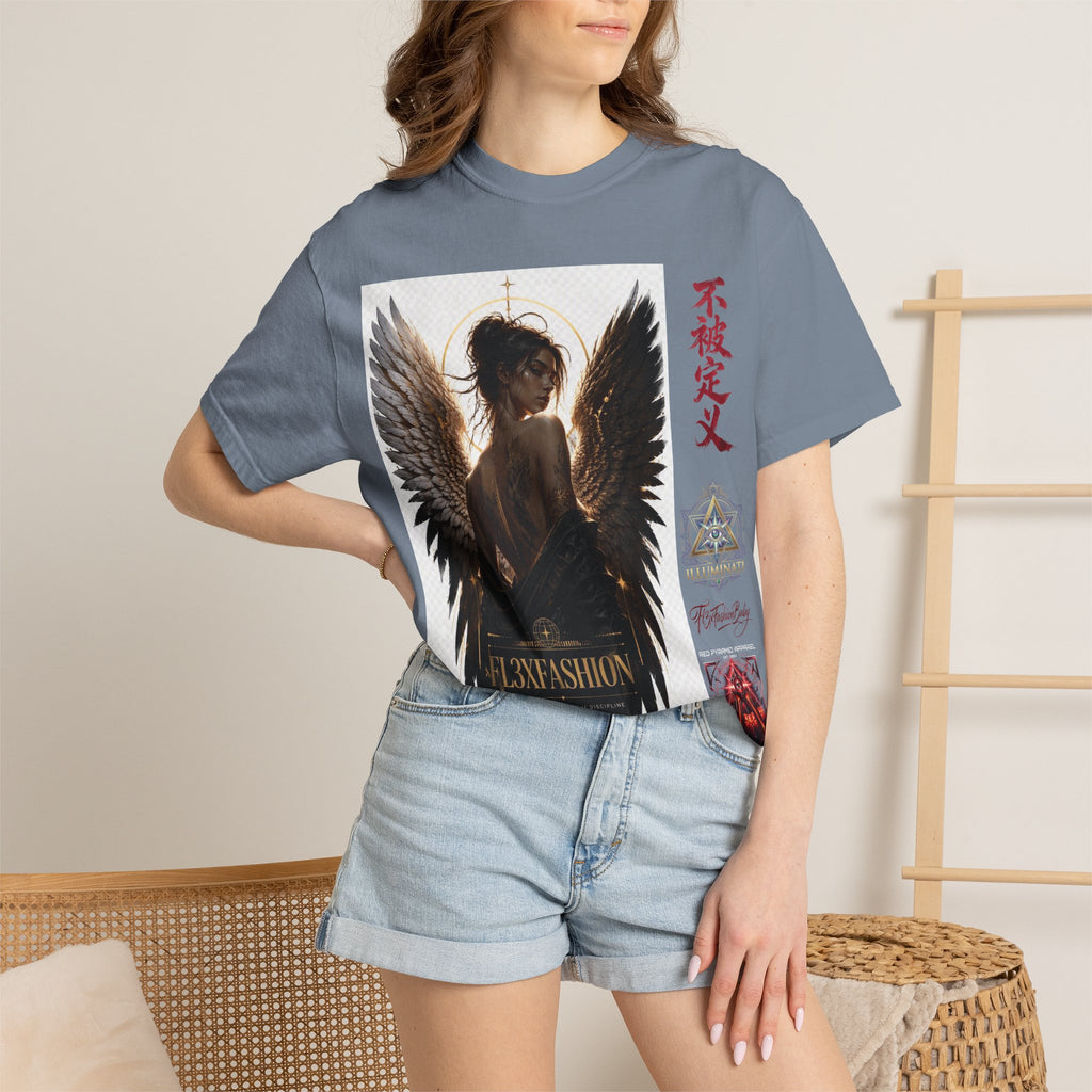 Angel Wings Graphic Tee — "FL3XFASHION" Gothic Streetwear T-Shirt