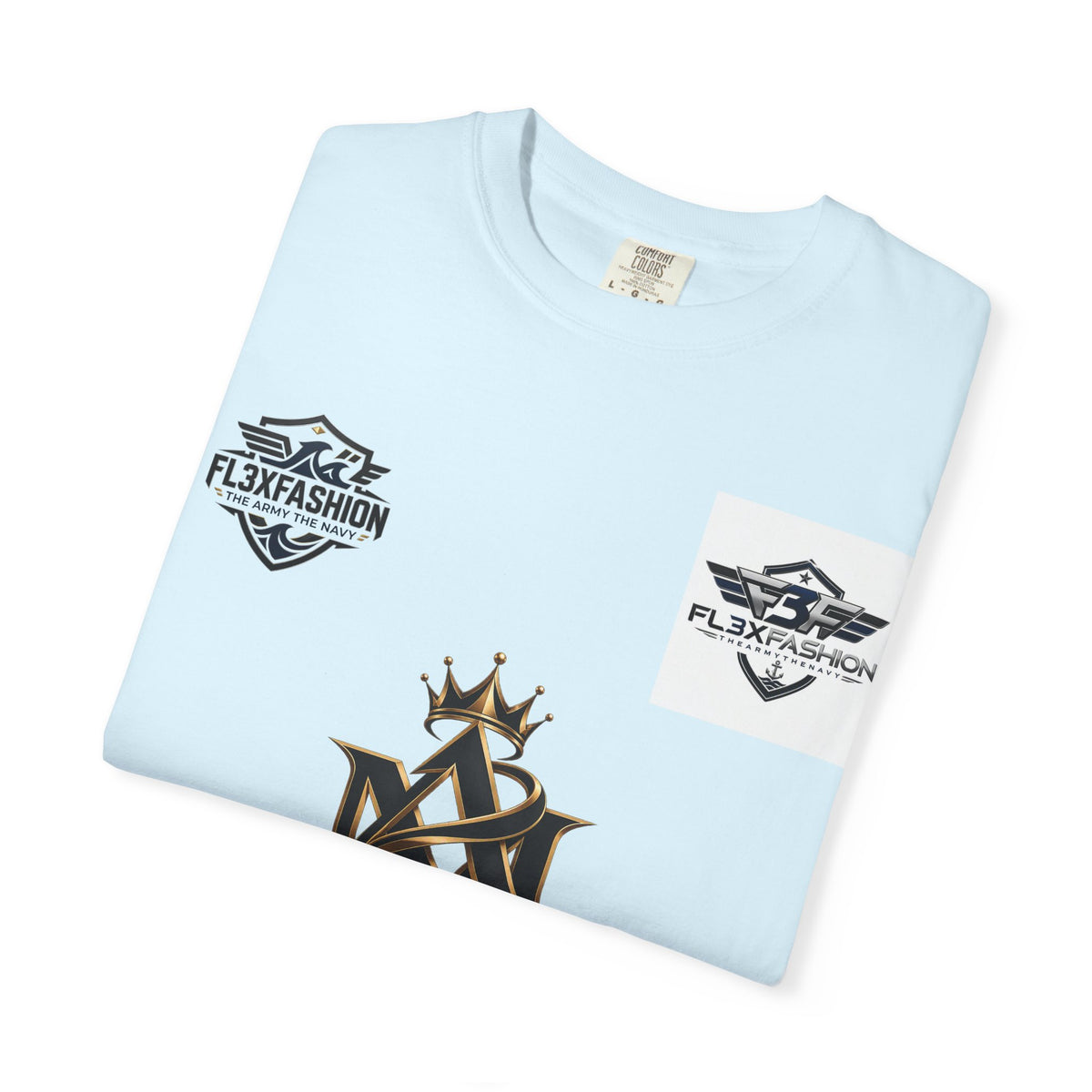 Graphic T-Shirt — Mythic Warrior Back Print with Crest Logos