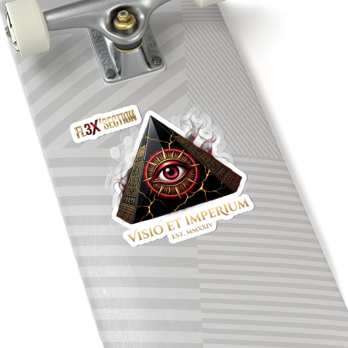 All-Seeing Pyramid Kiss-Cut Sticker — "Visio et Imperium" Eye Design