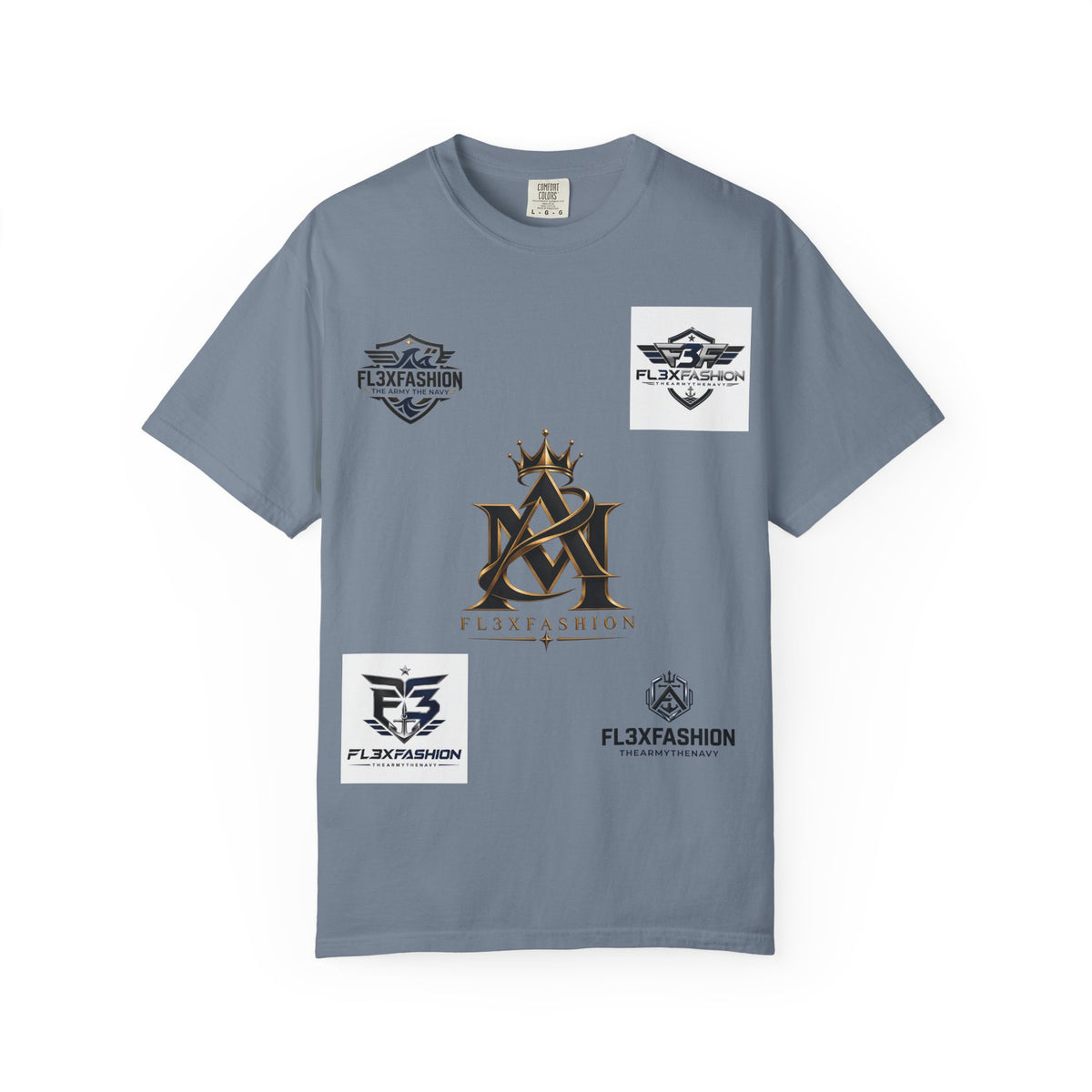 Graphic T-Shirt — Mythic Warrior Back Print with Crest Logos