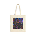 Cyberpunk Nightlife Tote Bag — Neon City Rider Canvas Tote