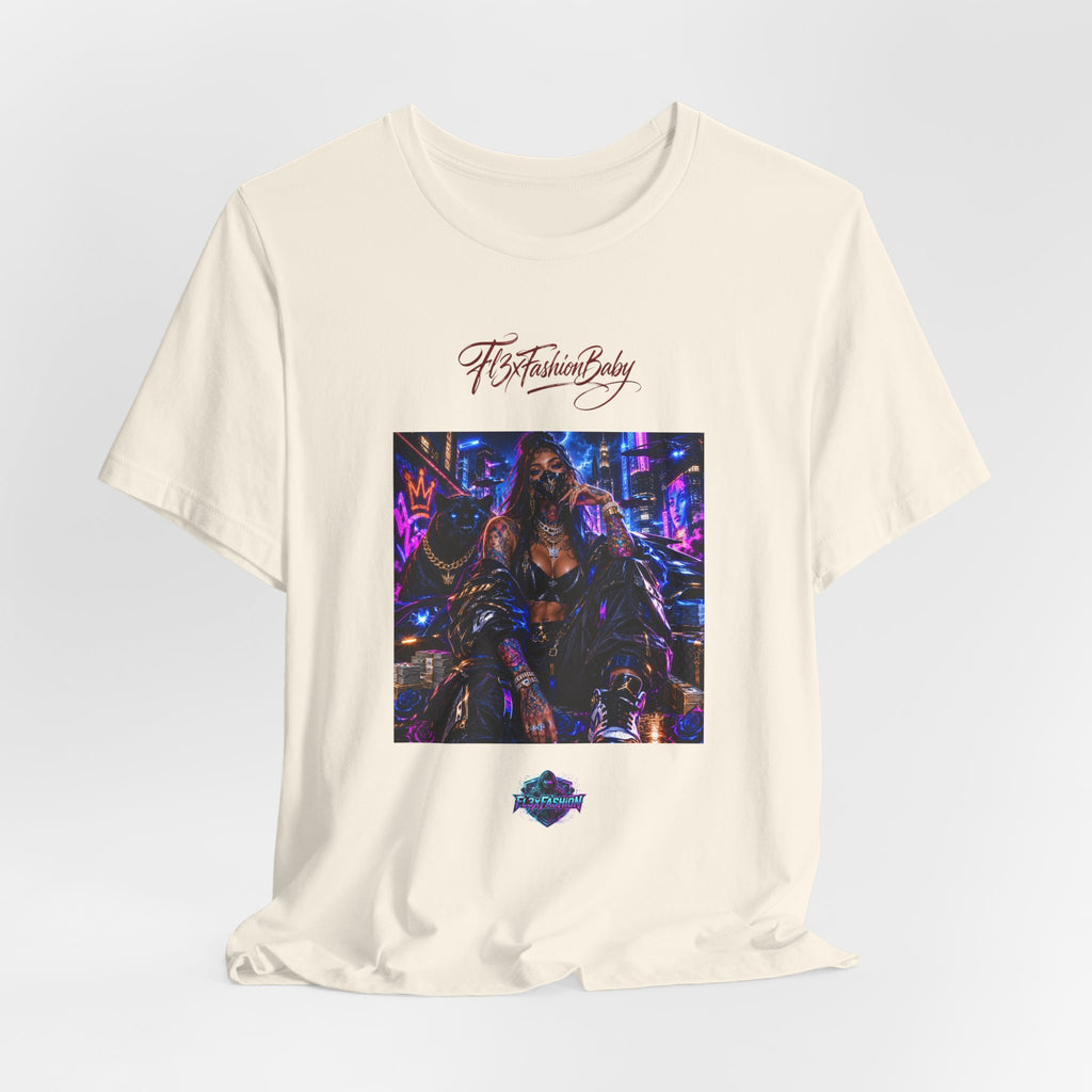 T-Shirt — Futuristic Cyber City Graphic Tee ("It's Fashion Baby")