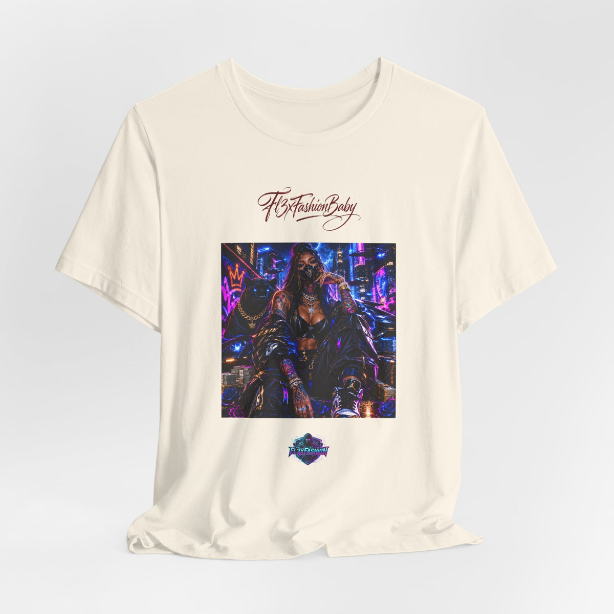 T-Shirt — Futuristic Cyber City Graphic Tee ("It's Fashion Baby")