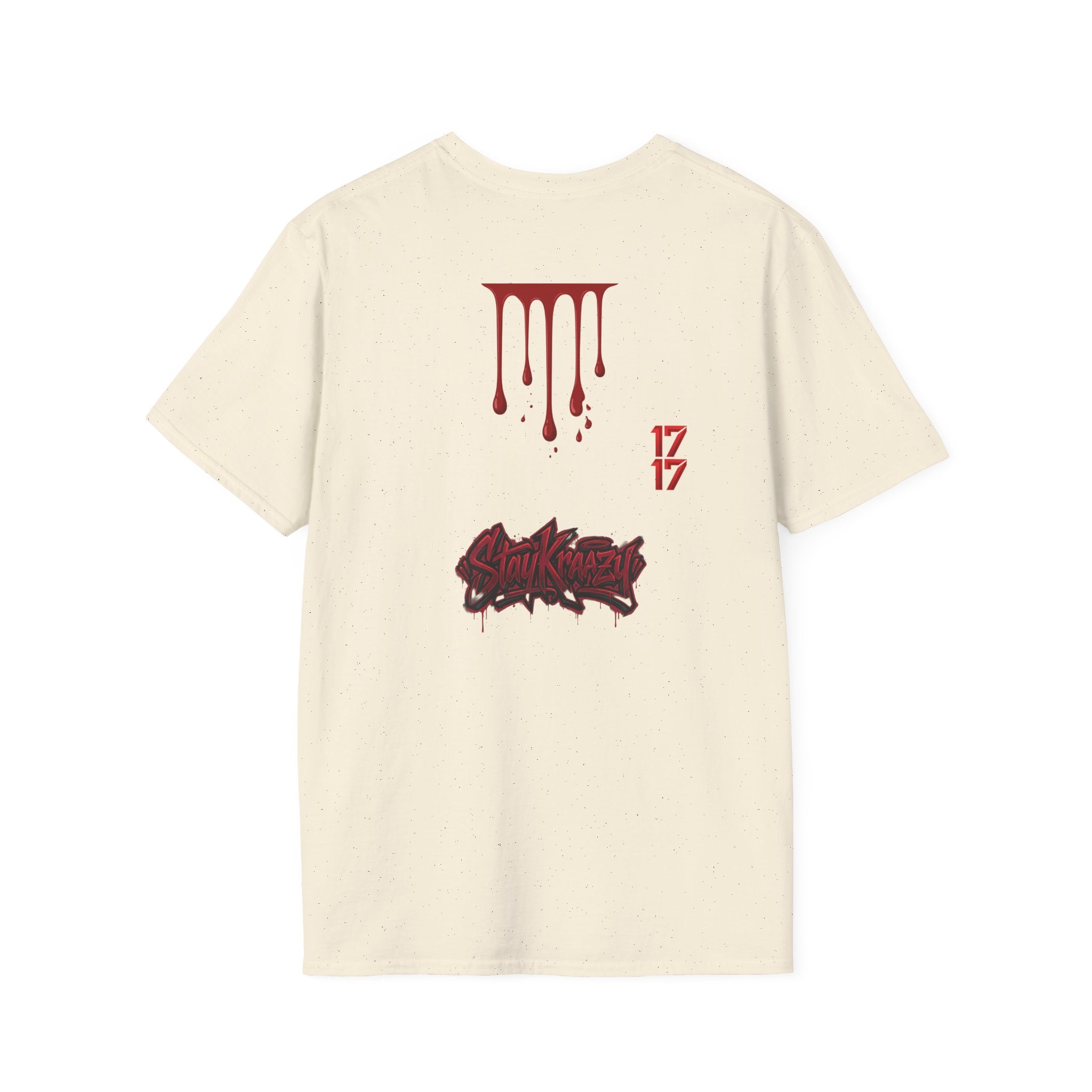 Graphic T-Shirt — Dripping Blood & 17/17 Snake Design