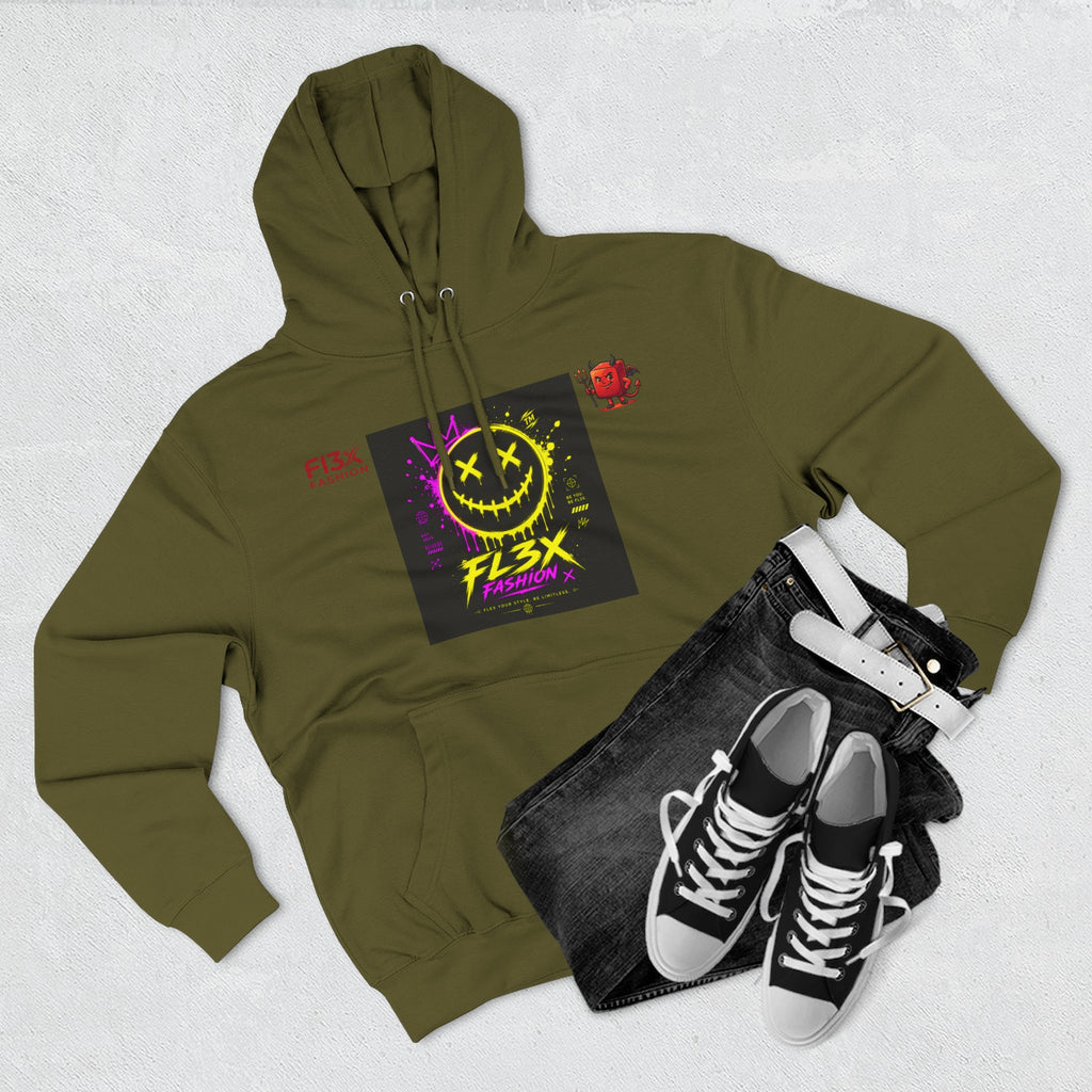 Smiley Neon Graphic Hoodie — FL3X Fashion Streetwear