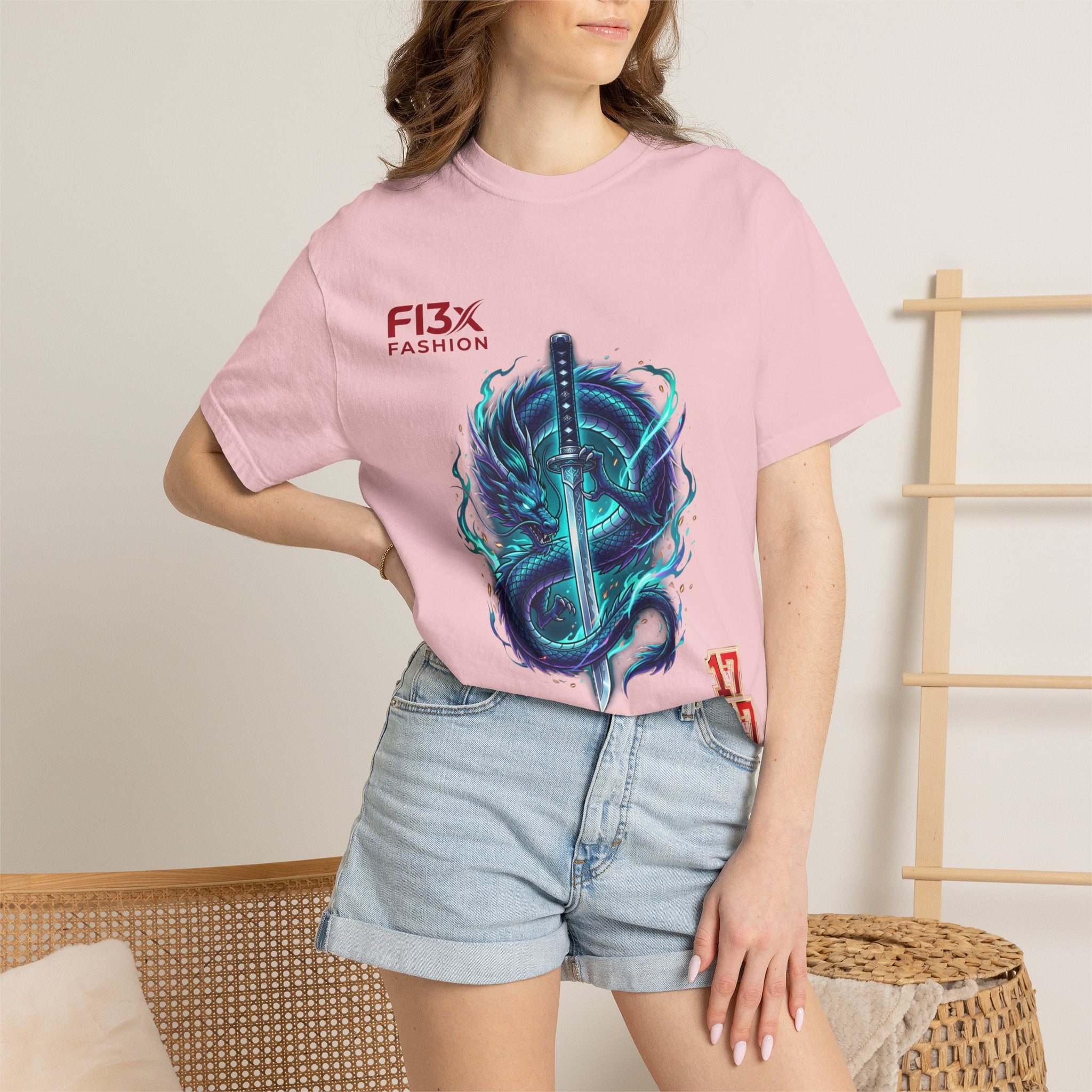 Dragon Katana T-Shirt — Neon Samurai Sword Graphic Tee (17/17)